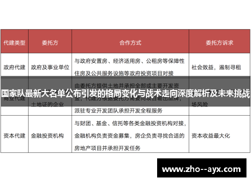 国家队最新大名单公布引发的格局变化与战术走向深度解析及未来挑战